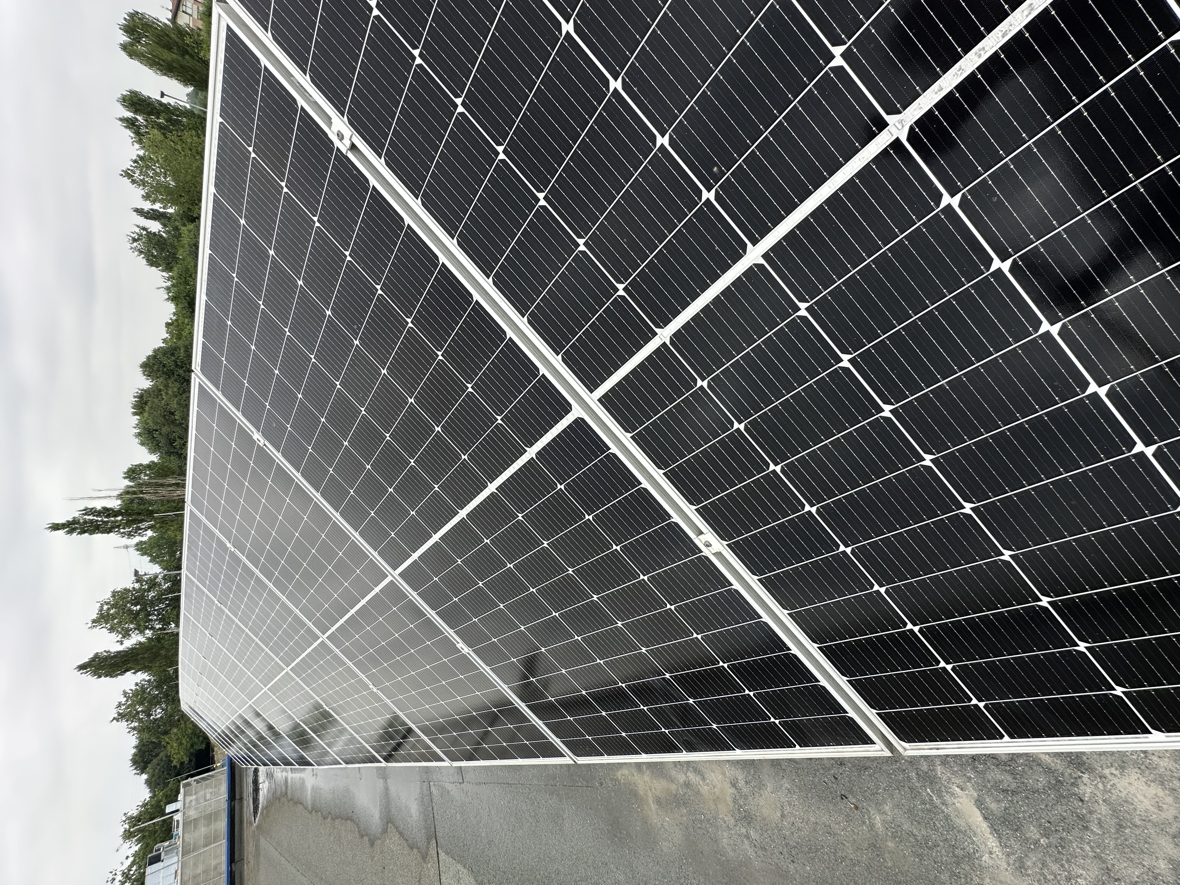 Pannelli fotovoltaici puliti - Vista impianto